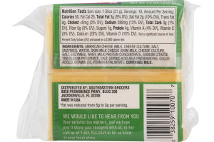 SE Grocers Singles Reduced Fat American - 16 CT
