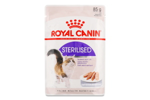 Корм д/дорослих стерилізованих котів шматочки в соусі 85г пауч Роял Канін