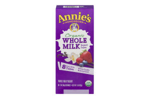 Annie's Homegrown Organic Whole Milk Yogurt Tubes Very Vanilla, Berry Patch - 8 CT
