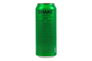 Напій слабоалкогольний 500мл 7% сильногазований Мохіто Cocktails Shake з/б