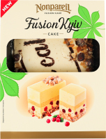 Торт повітряно-бісквітний Київський Ф'южн з журавлиною Nonpareil лоток 550г