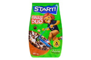 Сніданки сухі зернові Кульки Duo Start! м/у 500г