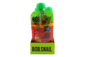 Пюре фруктово-ягідне пастеризоване Банан-полуниця Смузі Bob Snail д/п 120г