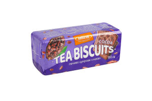 Печенье сахарное с какао Tea biscuits Київхліб м/у 190г