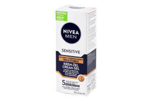 Крем-гель для чутливої шкіри та щетини Sensitive Nivea Men 50мл
