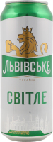 Пиво 480мл 4.3% світле пастеризоване Львівське з/б