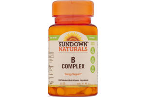 Sundown Naturals B Complex Tablets - 100 CT