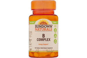 Sundown Naturals B Complex Tablets - 100 CT