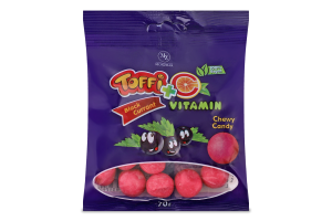 Цукерки Монжар Тоффи+С Чорна смородина 70г