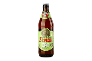 Пиво India Pale Ale IPA світле нефільтроване 4,9% 0,5л скло Земан