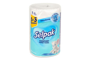 Полотенца бумажные 2-х слойные Extra Strong Comfort Selpak 1шт