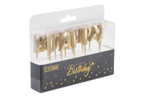 Набір свічок Buromax Happy Birthday золотий