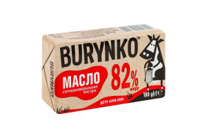 Масло солодковершкове 82% Екстра Burynko м/у 180г