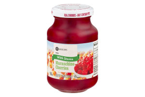 SE Grocers Maraschino Cherries With Stems