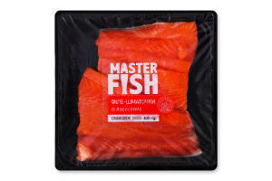 Филе-кусочки из лососевых Master Fish сл/с 1с лоток 400г