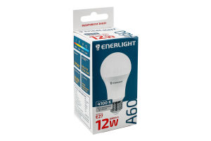 Лампа светодиодная 12W 1080lm E27 4100K A60 Enerlight 1шт