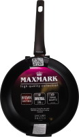 Сковорода из алюминия с антипригарным покрытием Nano Quartz 26х5см №MK-SN8826 Universal Brown Maxmark 1шт