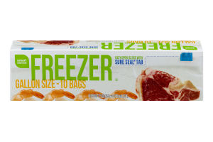Smart Sense Freezer Bags Gallon Size - 10 CT