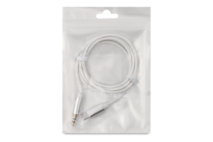 Аудіоперехідник Type-C-Jack чорний 3,5мм 1м Хоко.