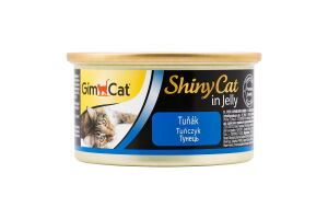 Корм консервований для котів усіх порід Тунець Shiny Cat GimCat з/б 70г