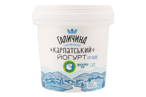 Йогурт 3% без цукру Карпатський Галичина відро 1000г