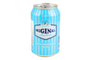 Напиток слабоалкогольный 0.33л 5.5% Gin&Grapefruit Long Drink Original Hartwall ж/б