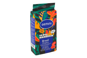 Кава натуральна смажена мелена Brazil Mogiana Gemini в/ґ в/у 250г