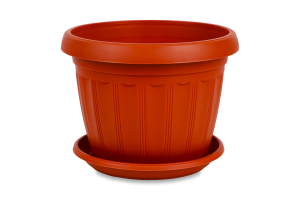 Горщик д/квітів Терра теракотовий 10*8см з підставкою Алеана