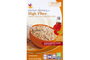 Ahold High Fiber Maple & Brown Sugar Flavored Instant Oatmeal - 8 CT