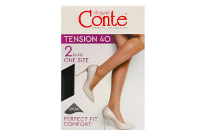 Получулки женские Conte elegant Tension 40den 23-25 nero 2пары