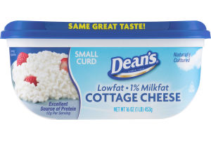 Dean's Lowfat Cottage Cheese Small Curd 16 OZ