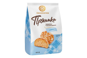 Пряники заварні глазуровані Ніжні Dесняночка м/у 400г