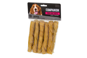 Companion Dog Chews Pork Skin Twists - 10 CT