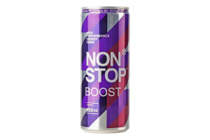 Напиток энергетический безалкогольный сильногазированный Boost Non Stop ж/б 250мл