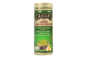 Сир сушений з смаком сметани та цибулі тертий 35% 80г Dziugas