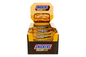 Батончик з крем-пастою з арахісу зі смаженим арахісом та карамеллю вкритий молочним шоколадом Snickers м/у 2х18.25г