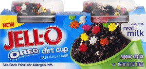 JELL-O Pudding Snacks Oreo Dirt Cup - 2 CT