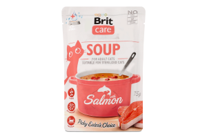 Корм д/котів Суп з лососем 75г пауч Бріт Кеа