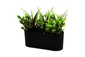 Вазон декоративний з композицією рослин горизонтальний 24*18*15см в асортименті BMG