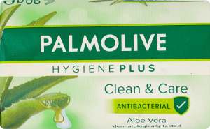 Мыло твердое Алоэ Antibacterial Чистота и уход Гигиена плюс Palmolive 90г