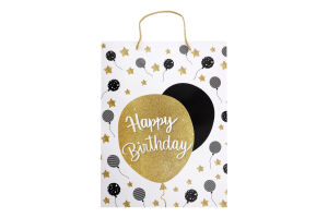 Пакет подарочный 40х30х12см №1423085 Happy birthday Greenwich Product Co. Limited 1шт