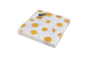 Серветки паперові Decor Ромашки 33*33см 3шари 18шт Silken
