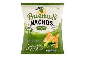 Чипси кукурудзяні зі смаком халапеньйо-лайму Nachos Buenos м/у 90г