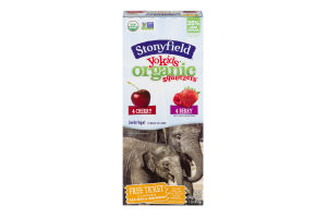 Stonyfield YoKids Organic Squeezers Lowfat Yogurt Cherry/Berry - 8 CT