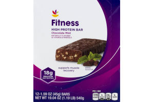 Ahold Fitness High Protein Bar Chocolate Mint - 12 CT
