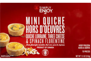 Ahold Simply Enjoy Mini Quiche Hors D'oeuvres - 15 CT