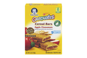 Gerber Graduates Cereal Bars Apple Cinnamon - 8 CT