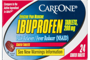 CareOne Ibuprofen Tablets 200 mg - 24 CT