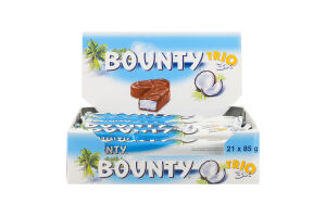 Батончик з м'якоттю кокоса вкритий молочним шоколадом Bounty м/у 3х28.5г