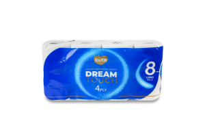 Бумага туалетная 4-х слойная Dream touch Ruta 8шт
